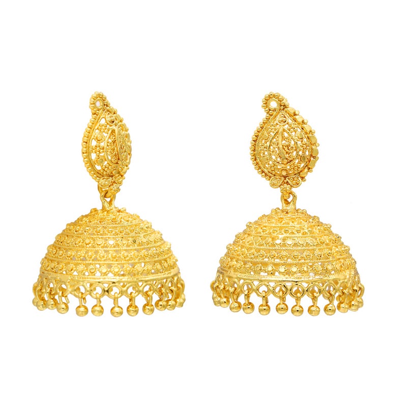 Bodha Gold Plated Big Size Jhumkas for Women (SJ_1111) - Image 2